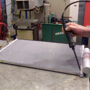 Condenser during micro leakage inspection