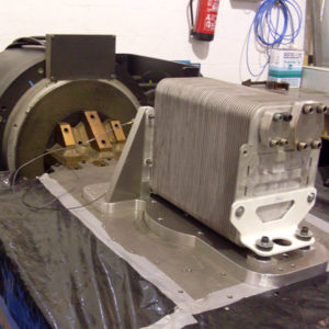 Plate heat exchanger during vibration performance test